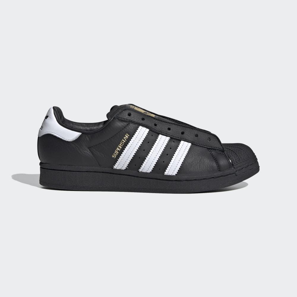Originals Adidas Superstar Laceless Dama Romania - Negrii/Albi/Negrii FV3018